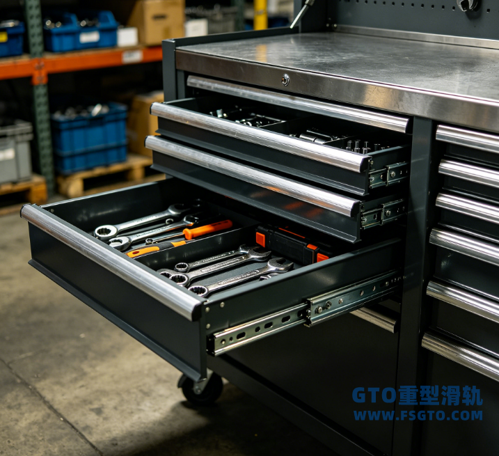 三节滑轨效果图